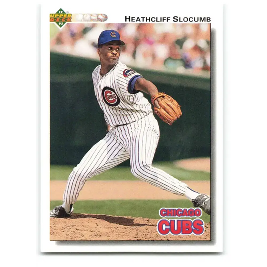 1992 Upper Deck #569 Heathcliff Slocumb NM-MT Chicago Cubs Baseball Card - Baseball Card Single