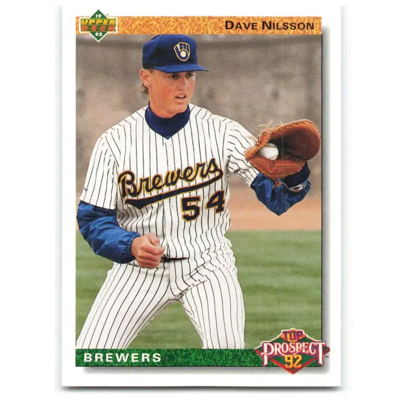 1992 Upper Deck #57 Dave Nilsson NM-MT Milwaukee Brewers Baseball Card - Baseball Card Single