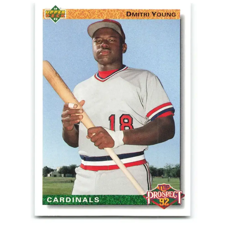 1992 Upper Deck #58 Dmitri Young NM-MT St. Louis Cardinals Baseball Card - Baseball Card Single