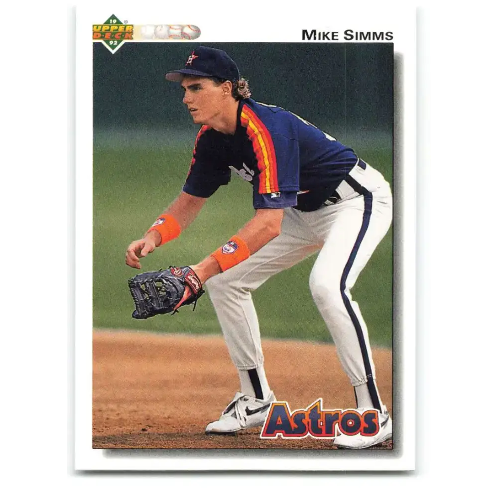 1992 Upper Deck #584 Mike Simms NM-MT Houston Astros Baseball Card - Baseball Card Single