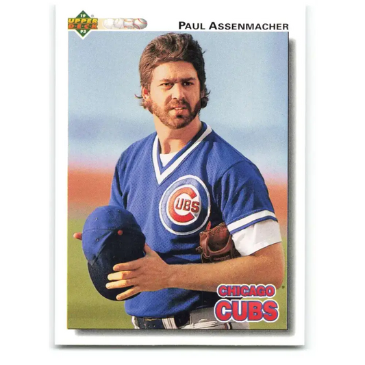 1992 Upper Deck #590 Paul Assenmacher NM-MT Chicago Cubs Baseball Card - Baseball Card Single