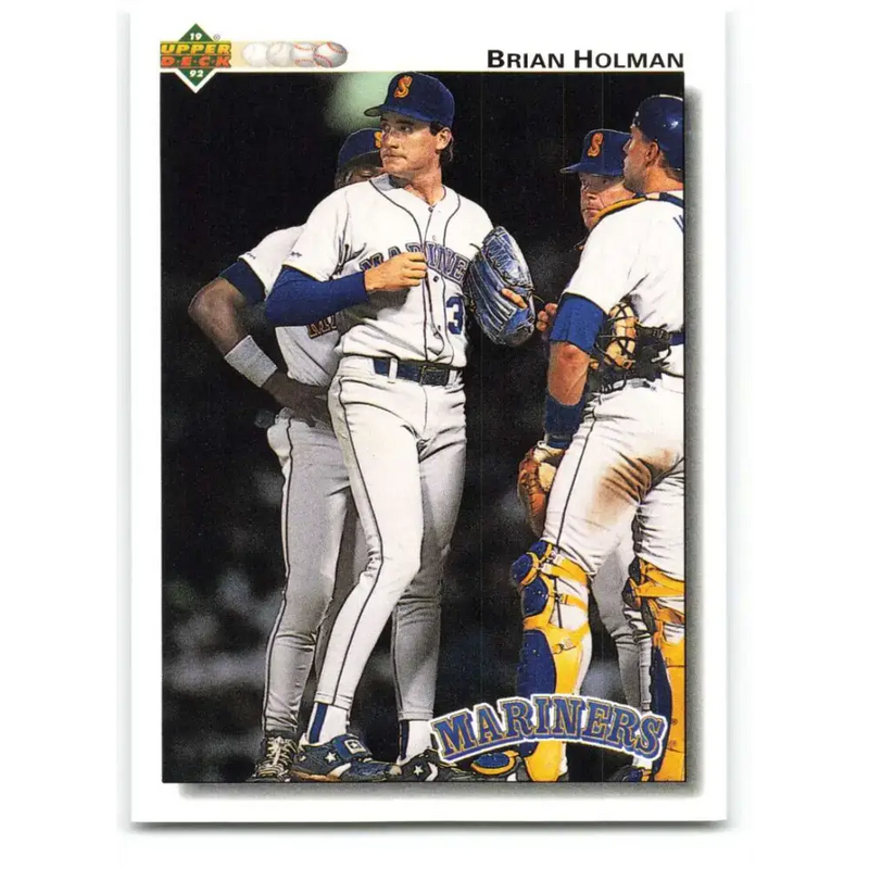 1992 Upper Deck #595 Brian Holman NM-MT Seattle Mariners Baseball Card - Baseball Card Single