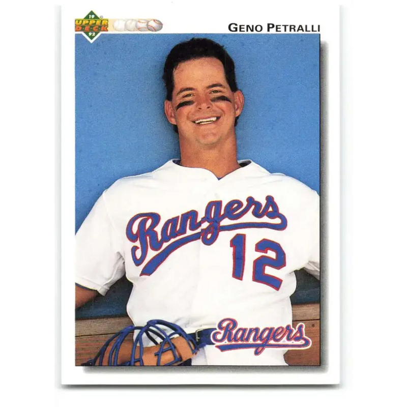 1992 Upper Deck #599 Geno Petralli NM-MT Texas Rangers Baseball Card - Baseball Card Single