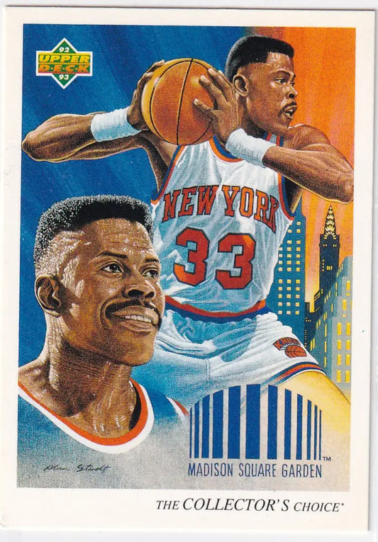 1992 UPPER DECK #6 PATRICK EWING MADISON SQUARE GARDEN- NEW YORK KNICKS - Basketball Card Single