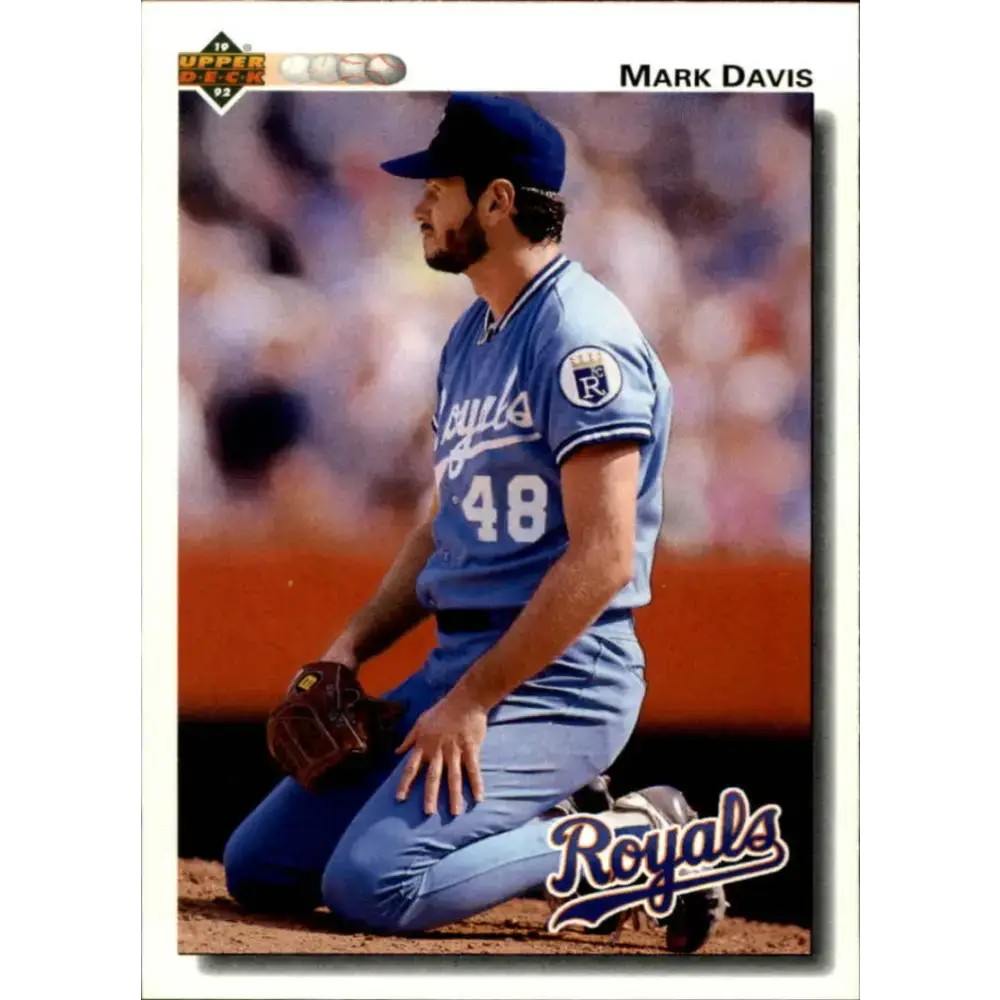 1992 Upper Deck #607 Mark Davis NM-MT Kansas City Royals Baseball Card - Baseball Card Single