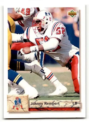 Vintage Upper Deck Johnny Rembert football trading card with original gloss