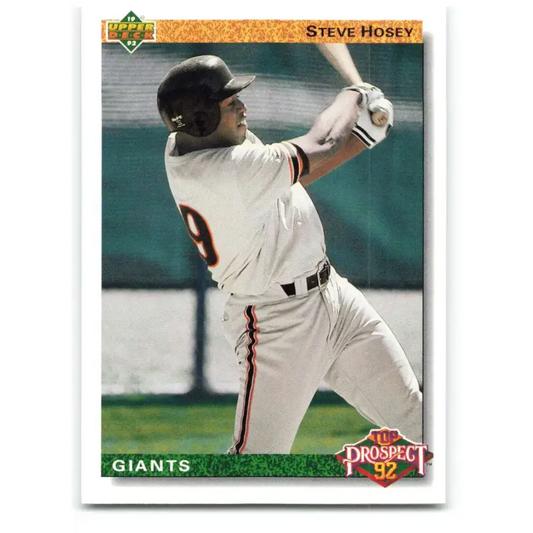 1992 Upper Deck #62 Steve Hosey NM-MT San Francisco Giants Baseball Card - Baseball Card Single