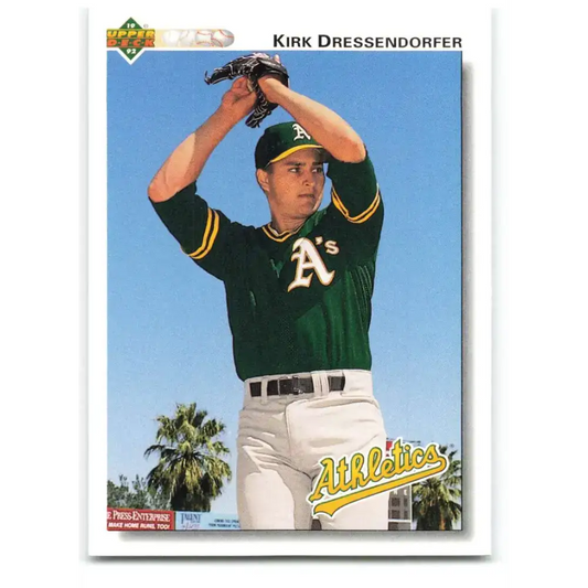 1992 Upper Deck #632 Kirk Dressendorfer NM-MT Oakland Athletics Baseball Card - Baseball Card Single