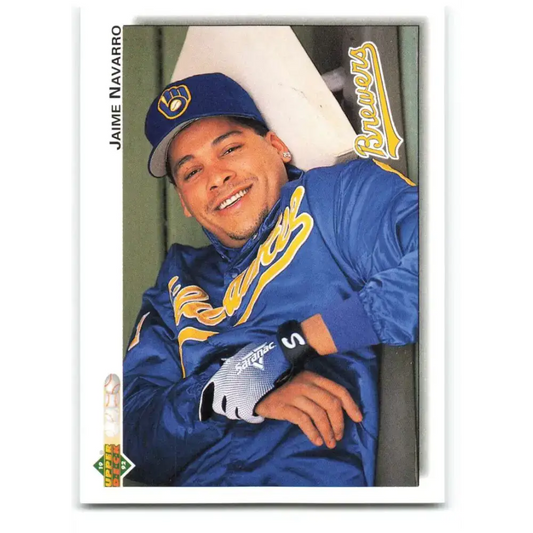 1992 Upper Deck #633 Jaime Navarro NM-MT Milwaukee Brewers Baseball Card - Baseball Card Single