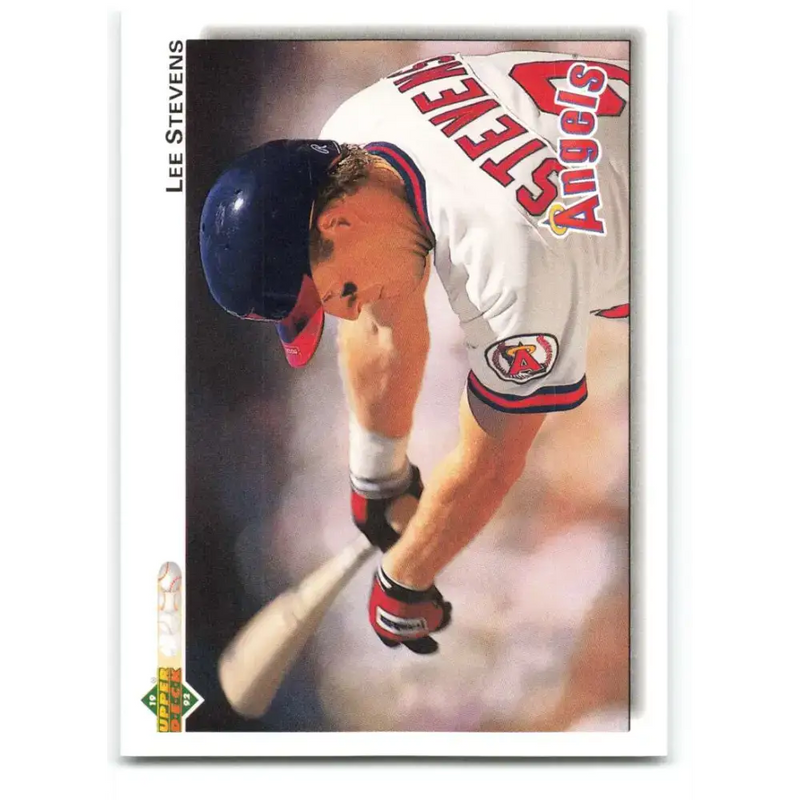 1992 Upper Deck #634 Lee Stevens NM-MT California Angels Baseball Card - Baseball Card Single