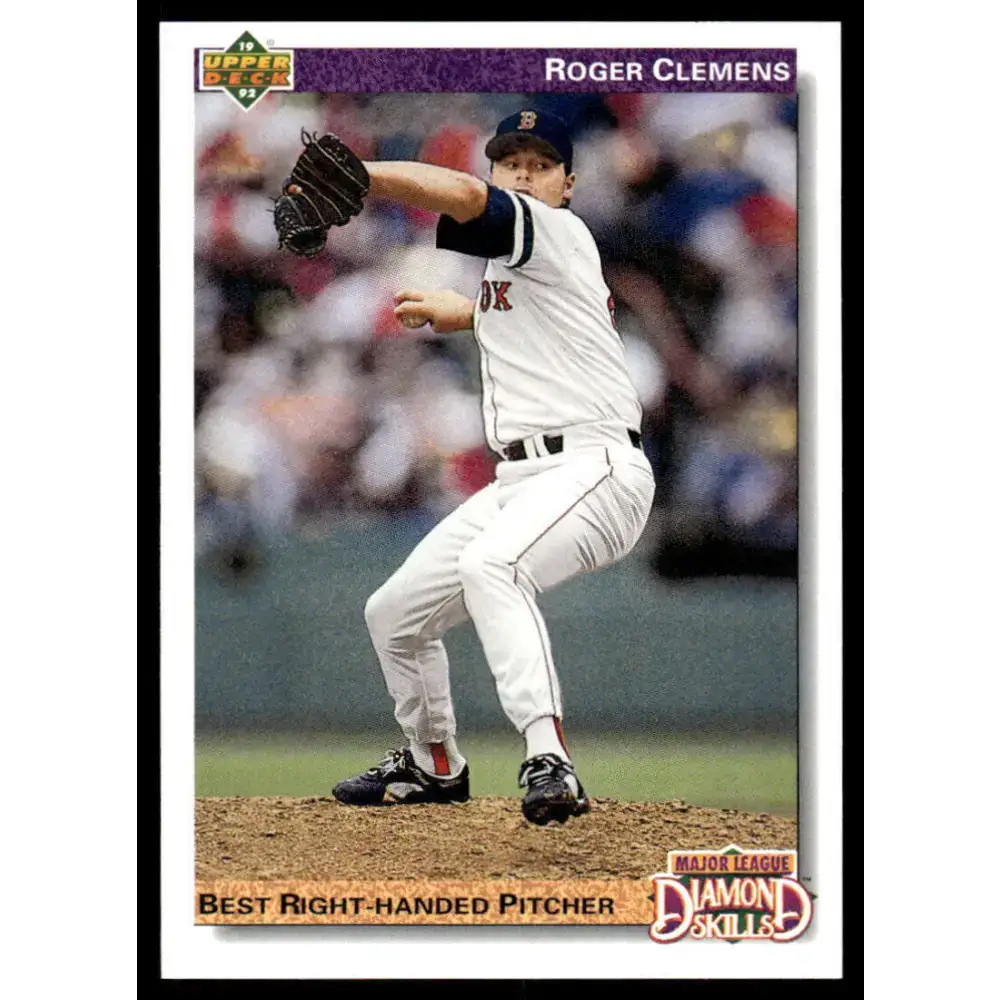 1992 Upper Deck #641 Roger Clemens EX/NM Boston Red Sox Baseball Card - Baseball Card Single