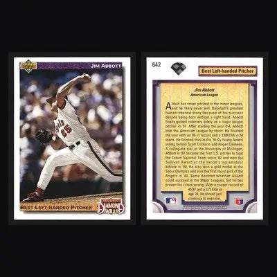 1992 Upper Deck #642 Jim Abbott Diamond Skills California Angels - Baseball Card Single