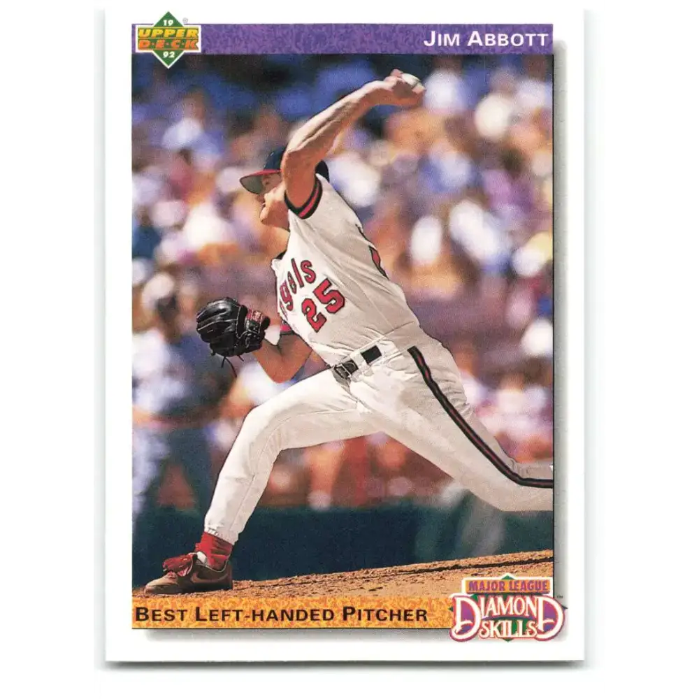 1992 Upper Deck #642 Jim Abbott DS NM-MT California Angels Baseball Card - Baseball Card Single