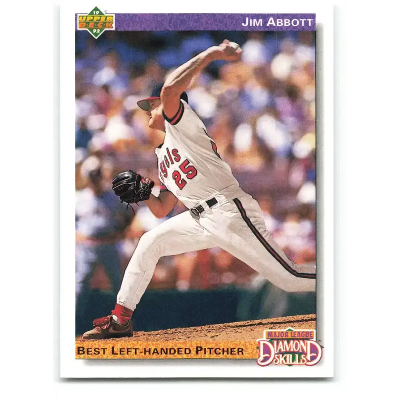 1992 Upper Deck #642 Jim Abbott DS NM-MT California Angels Baseball Card - Baseball Card Single