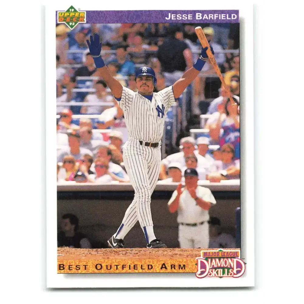 1992 Upper Deck #644 Jesse Barfield DS NM-MT New York Yankees Baseball Card - Baseball Card Single