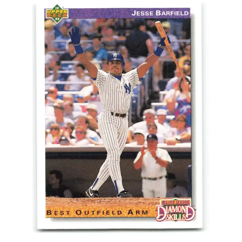 1992 Upper Deck #644 Jesse Barfield DS NM-MT New York Yankees Baseball Card - Baseball Card Single