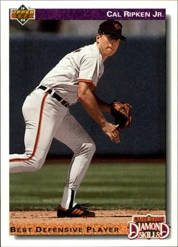 Original gloss 1993 Upper Deck Cal Ripken Jr. baseball card displayed in product