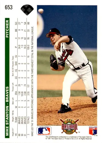 1992 Upper Deck #653 Mike Stanton NM-MT Braves ID:45971 - Baseball Card Single