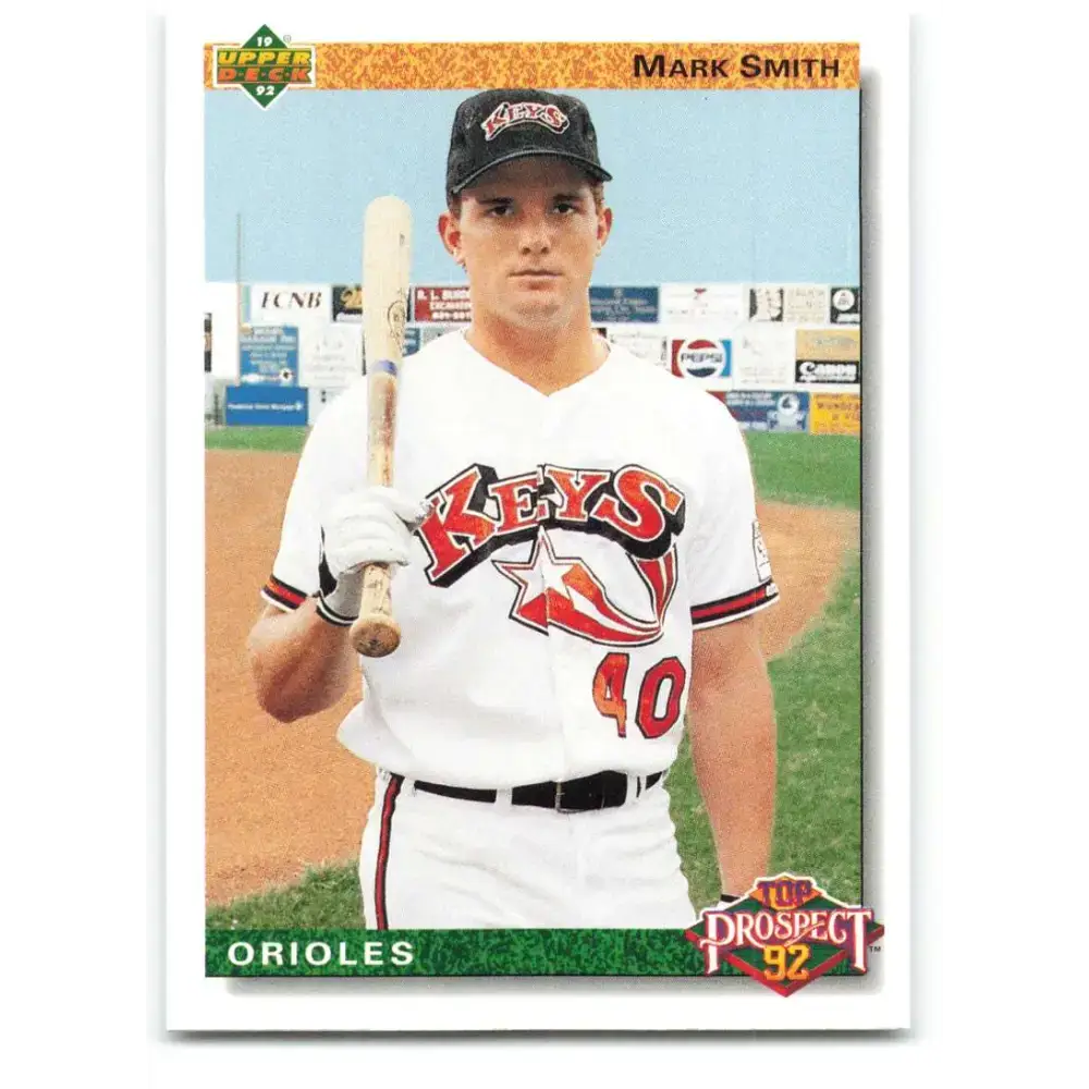 1992 Upper Deck #66 Mark Smith NM-MT RC Rookie Baltimore Orioles Baseball Card - Baseball Card Single