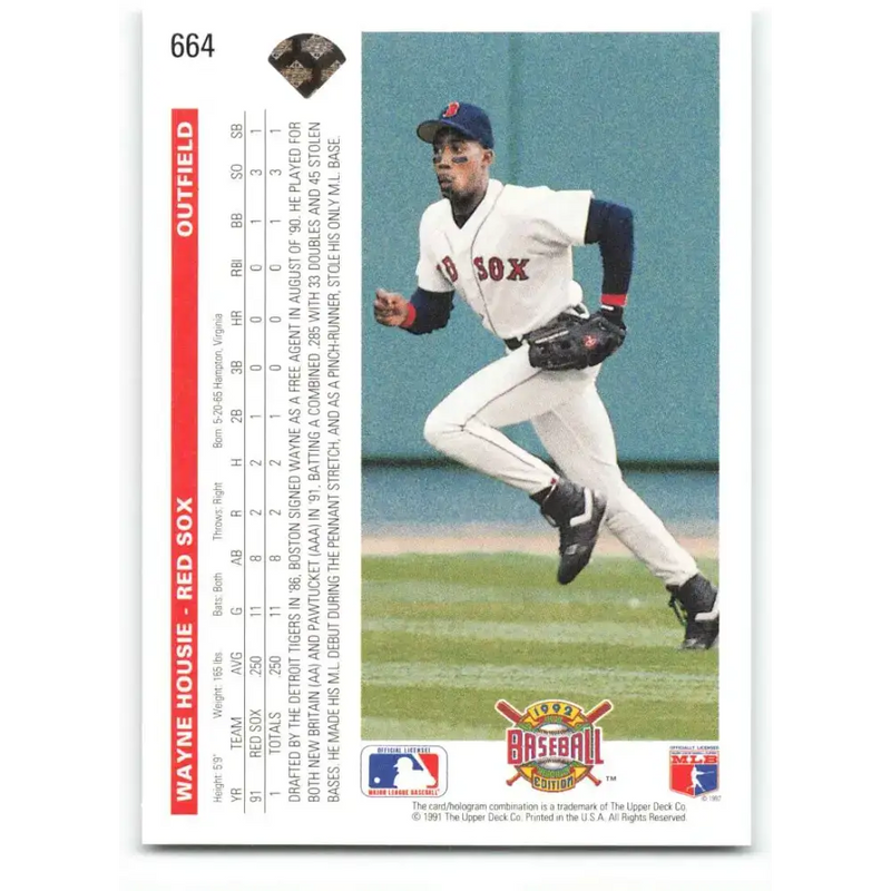 1992 Upper Deck #664 Wayne Housie NM-MT RC Rookie Boston Red Sox Baseball Card - Baseball Card Single