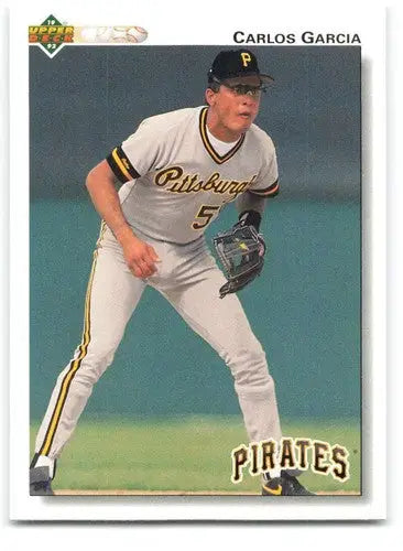1992 Upper Deck Carlos Garcia baseball card with original gloss Pirates ID 72007