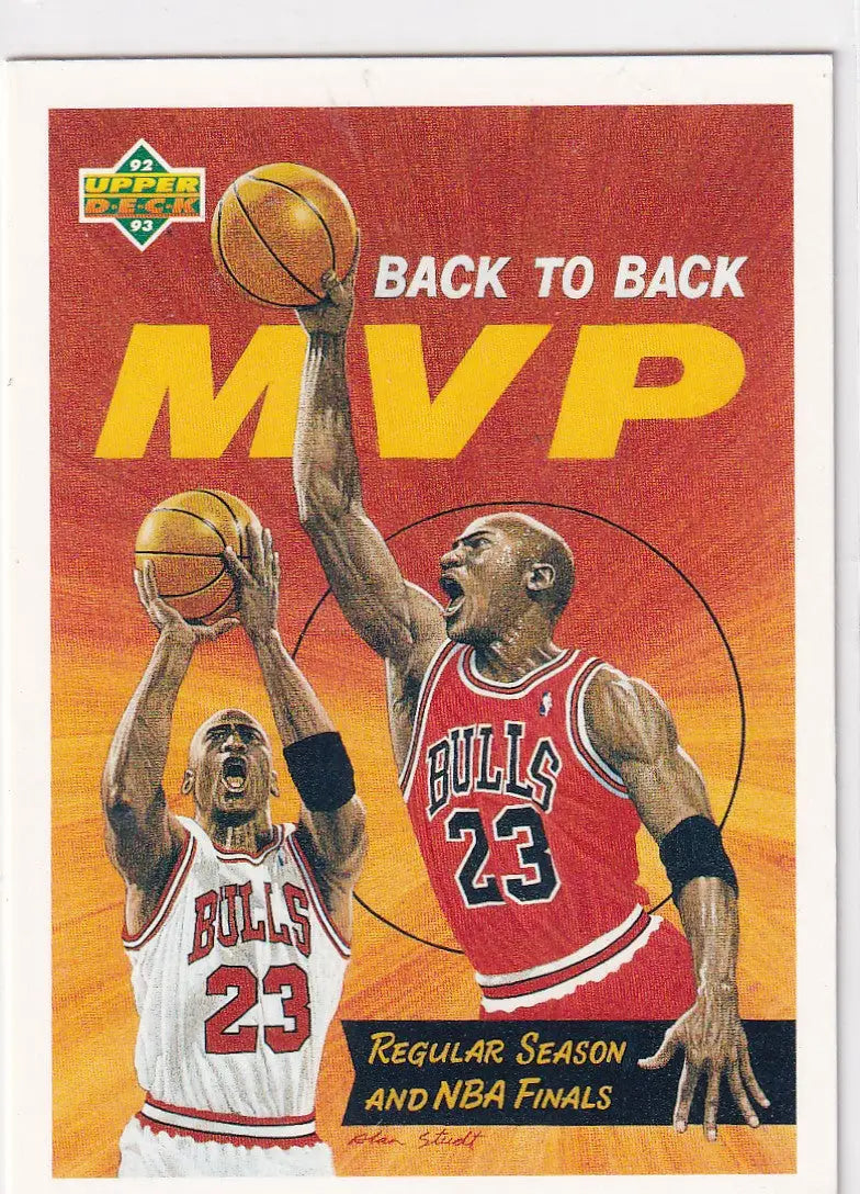 1992 UPPER DECK #67 MICHAEL JORDAN BACK TO BACK MVP- CHICAGO BULLS
