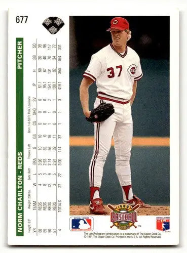1992 Upper Deck #677 Norm Charlton ID:46367 - Baseball Card Single