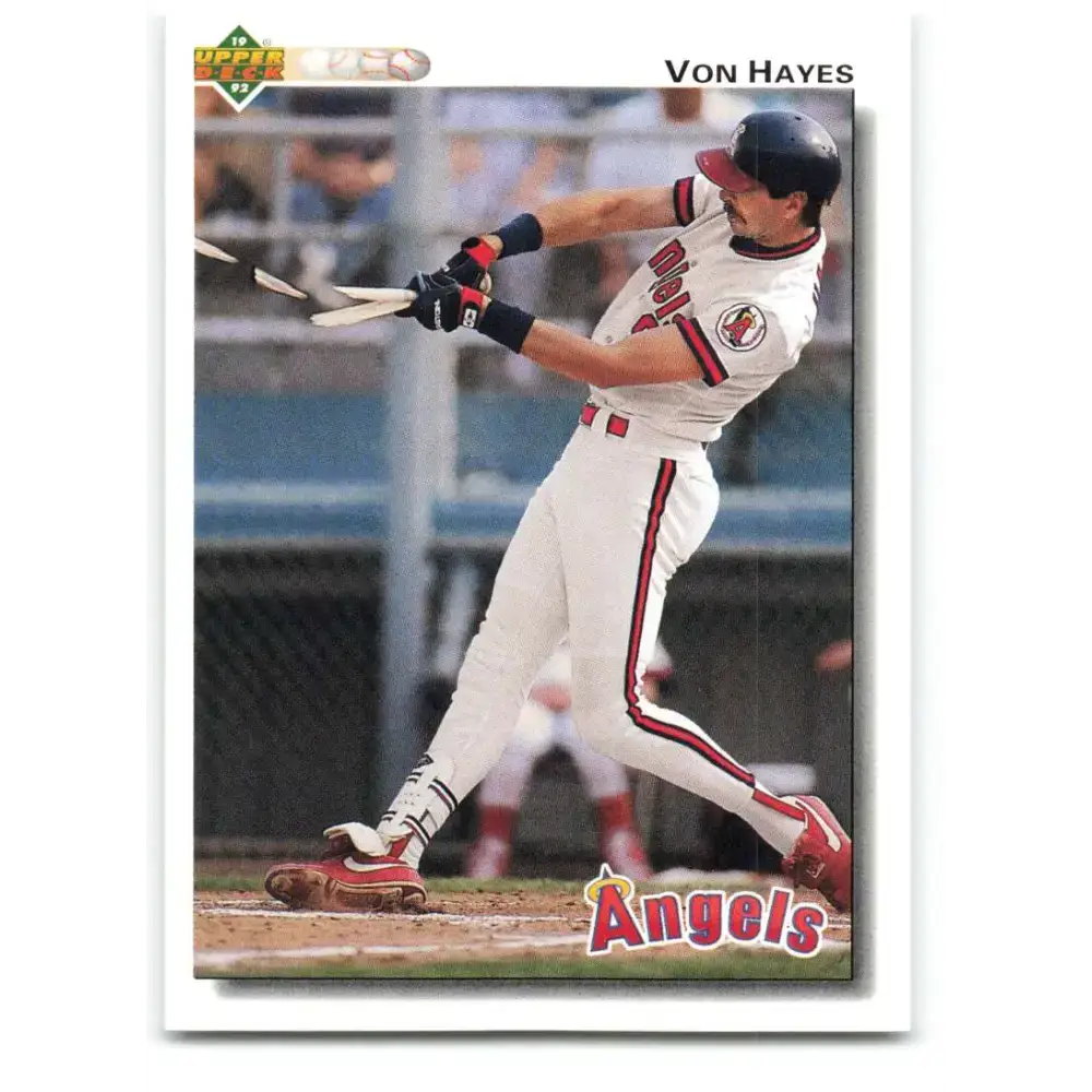 1992 Upper Deck #707 Von Hayes NM-MT California Angels Baseball Card - Baseball Card Single