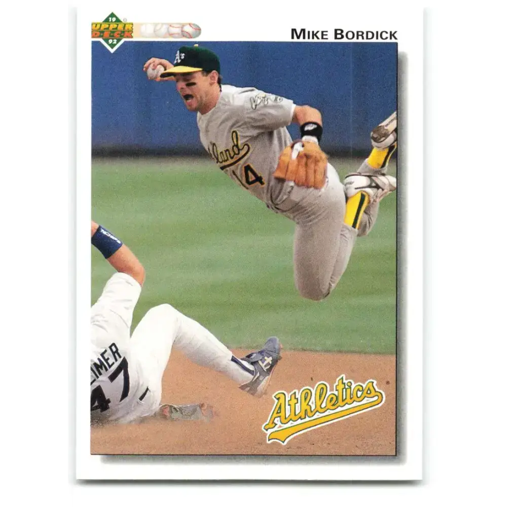 1992 Upper Deck #727 Mike Bordick NM-MT Oakland Athletics Baseball Card - Baseball Card Single
