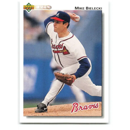 1992 Upper Deck #730 Mike Bielecki NM-MT Atlanta Braves Baseball Card - Baseball Card Single
