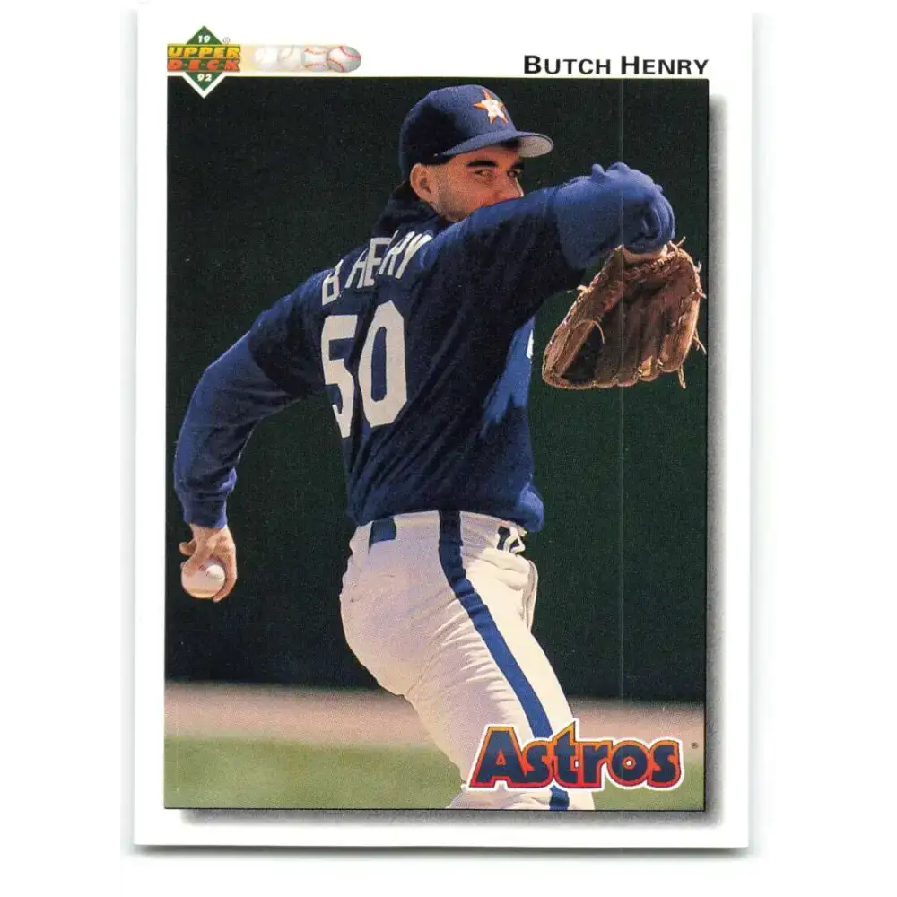1992 Upper Deck #796 Butch Henry NM-MT RC Rookie Houston Astros Baseball Card - Baseball Card Single