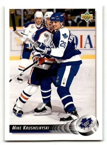 1992 Upper Deck Mike Krushelnyski hockey card with original gloss ID 46815