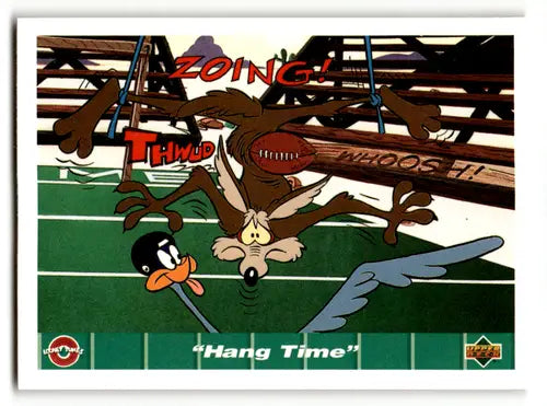 Cartoon sports card from 1992 Upper Deck Comic Ball series with Hang Time design
