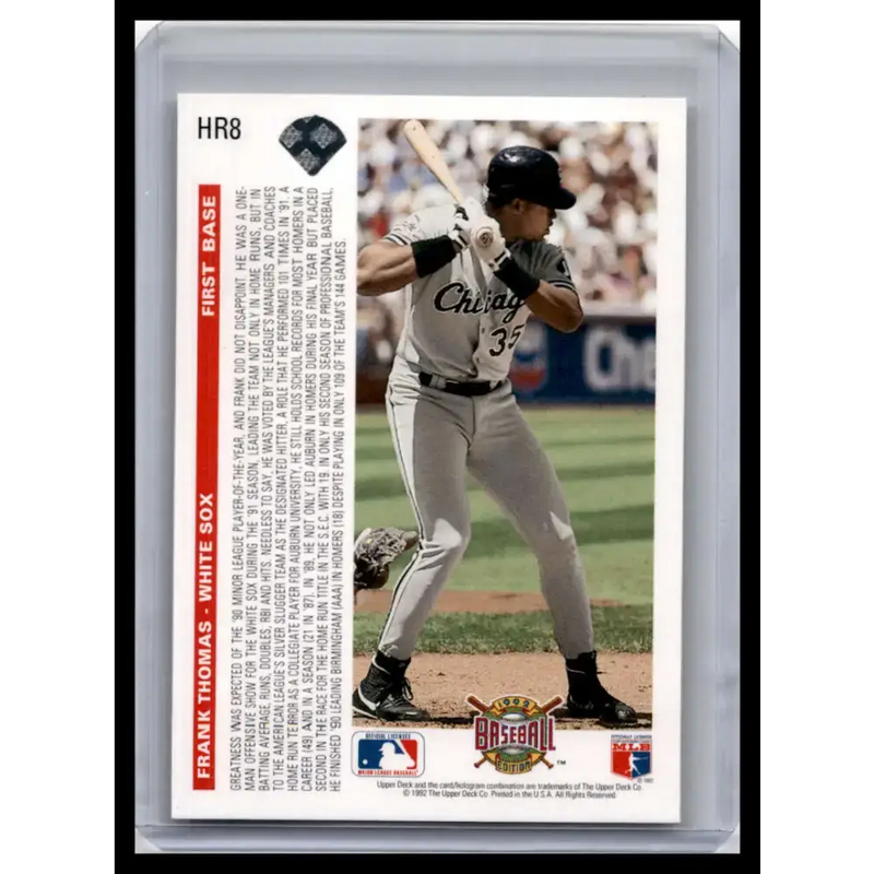 1992 Upper Deck #HR8 Frank Thomas NM-MT Chicago White Sox Baseball Card - Baseball Card Single