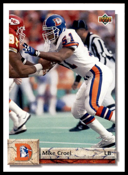 1992 Upper Deck Mike Croel 244 Denver Broncos NM - Football Card Single