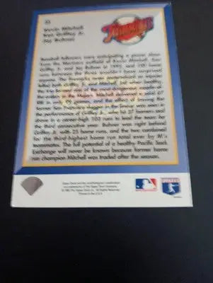 1992 Upper Deck Pacific Exchange. Ken Griffey Jr. # 55 Seattle Mariners. NRMT+