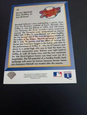 1992 Upper Deck Pacific Exchange. Ken Griffey Jr. # 55 Seattle Mariners. NRMT+