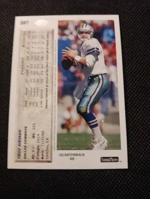 1992 Upper Deck - Troy Aikman #597. Dallas Cowboys. NRMT+ - Football Card Single