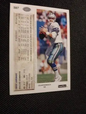 1992 Upper Deck - Troy Aikman #597. Dallas Cowboys. NRMT+ - Football Card Single