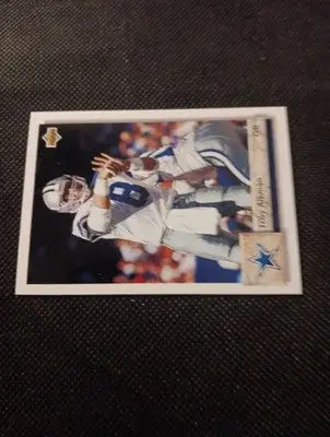 1992 Upper Deck - Troy Aikman #597. Dallas Cowboys. NRMT+ - Football Card Single
