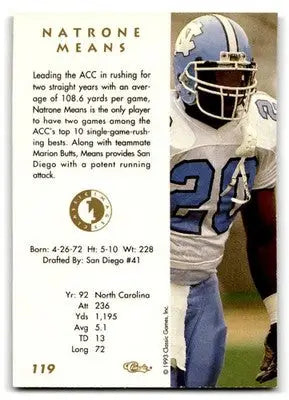 1993-94 Classic Images Four Sport #119 Natrone Means - Football Card Single