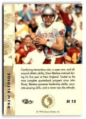 1993-94 Classic Images Four Sport #SI 15 Drew Bledsoe Sudden Impact - Football Card Single