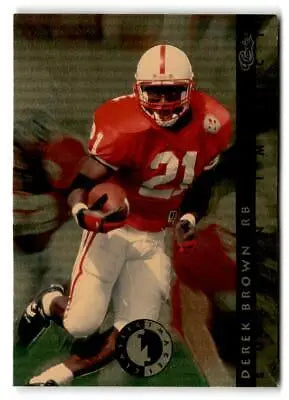 Football player in red Nebraska Cornhuskers jersey carrying ball from Classic Images Four Sport
