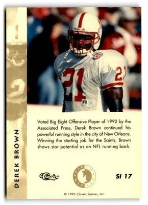 1993-94 Classic Images Four Sport #SI 17 Derek Brown Sudden Impact - Football Card Single