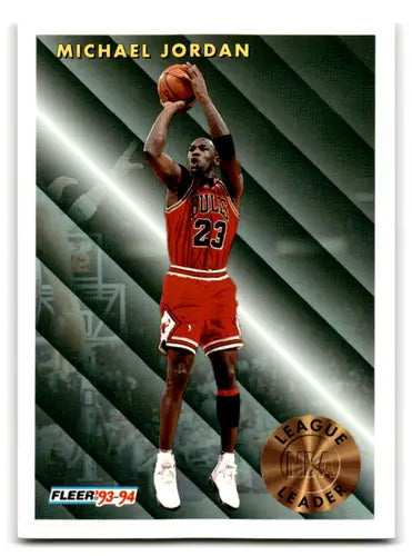 Original gloss Michael Jordan basketball card from 1993-94 Fleer featuring Simply Sandoval ID 72705
