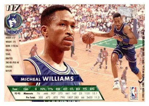1993-94 Fleer Ultra #117 Micheal Williams NM-MT Timberwolves - Basketball Card Single