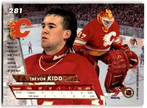 1993-94 Fleer Ultra #281 Trevor Kidd NM-MT Flames ID:43383 - Hockey Card Single