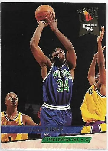 1993-94 Fleer Ultra #292 Isaiah Rider NM Near Mint RC Rookie Timberwolv ID:82484 - Basketball Card Single
