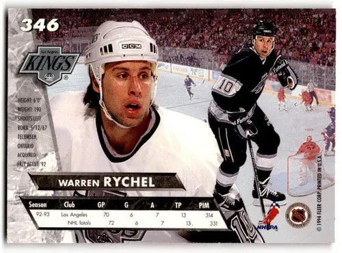 1993-94 Fleer Ultra #346 Warren Rychel EX/NM Kings ID:43389 - Hockey Card Single