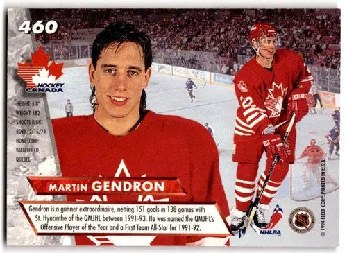 1993-94 Fleer Ultra #460 Martin Gendron EX/NM RC Rookie ID:43401 - Hockey Card Single